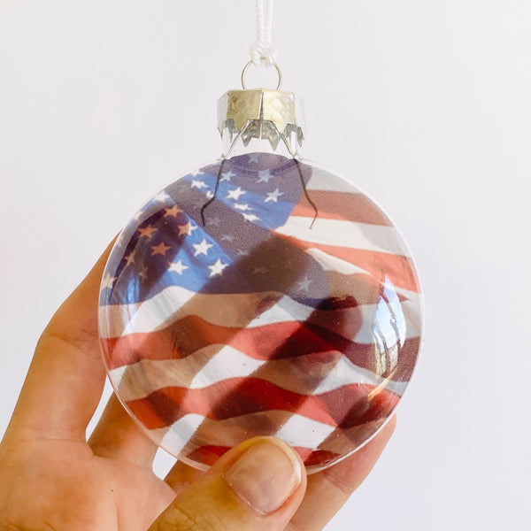 american flag blowing