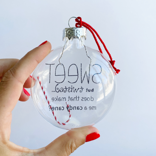 sweet but twisted (with mini candy cane!)