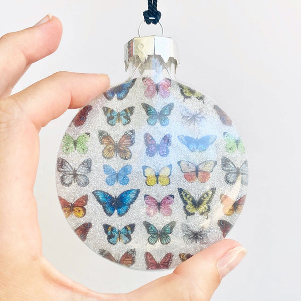 butterflies (with silver glitter!)