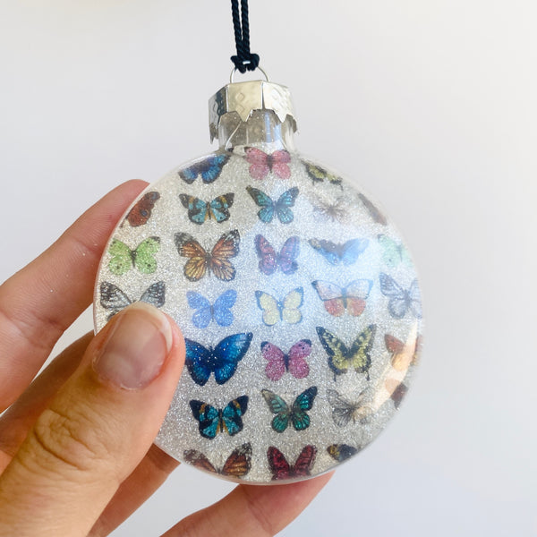 butterflies (with silver glitter!)