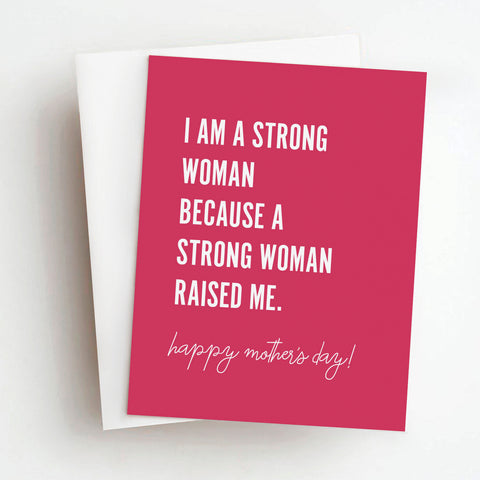 strong woman mother's day card