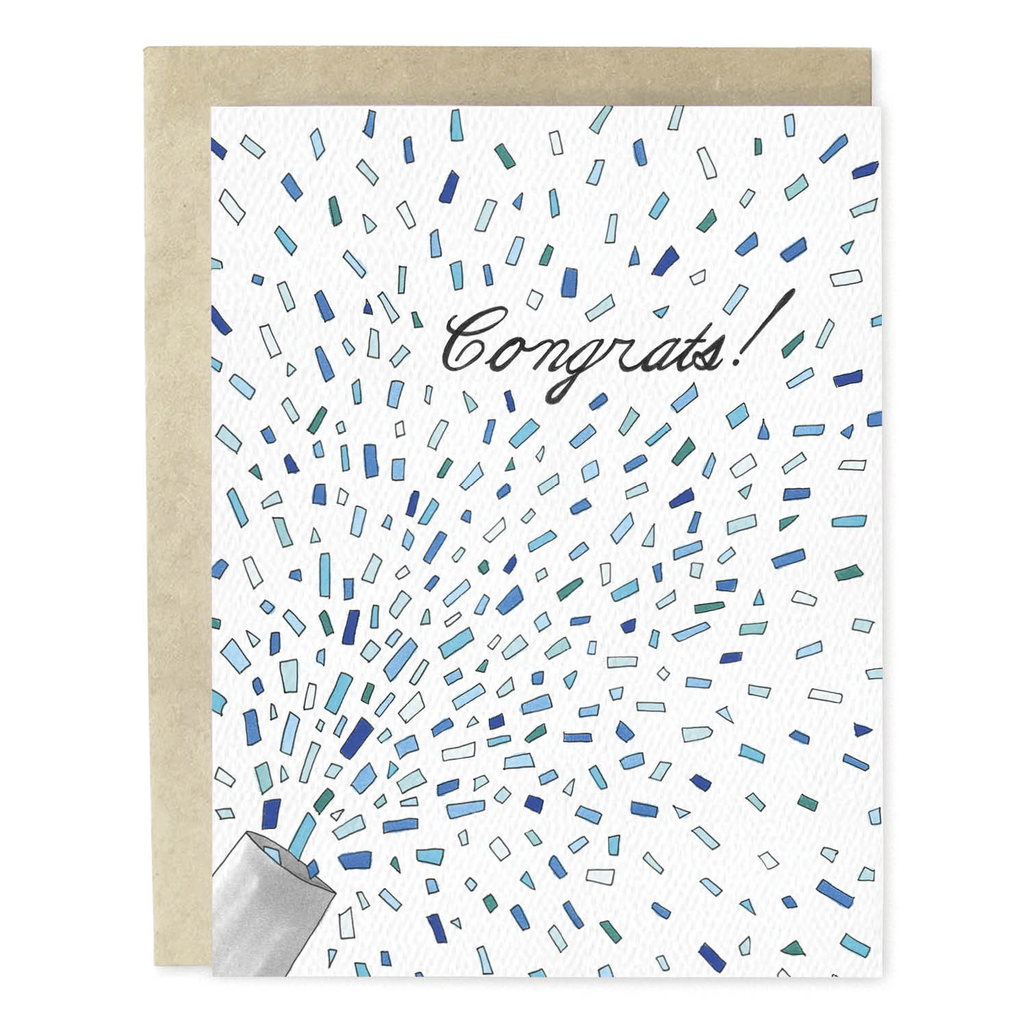 Confetti Blue New Baby Card