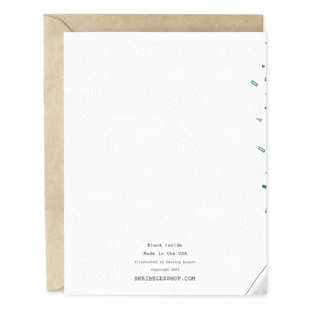 Confetti Blue New Baby Card