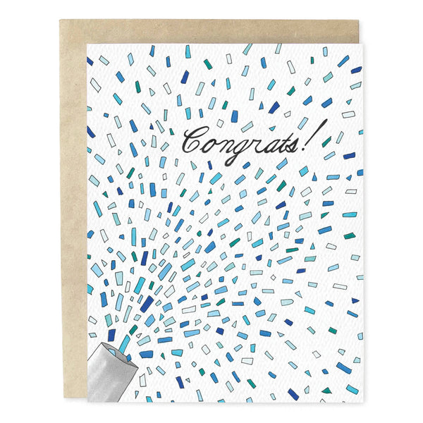 Confetti Blue New Baby Card