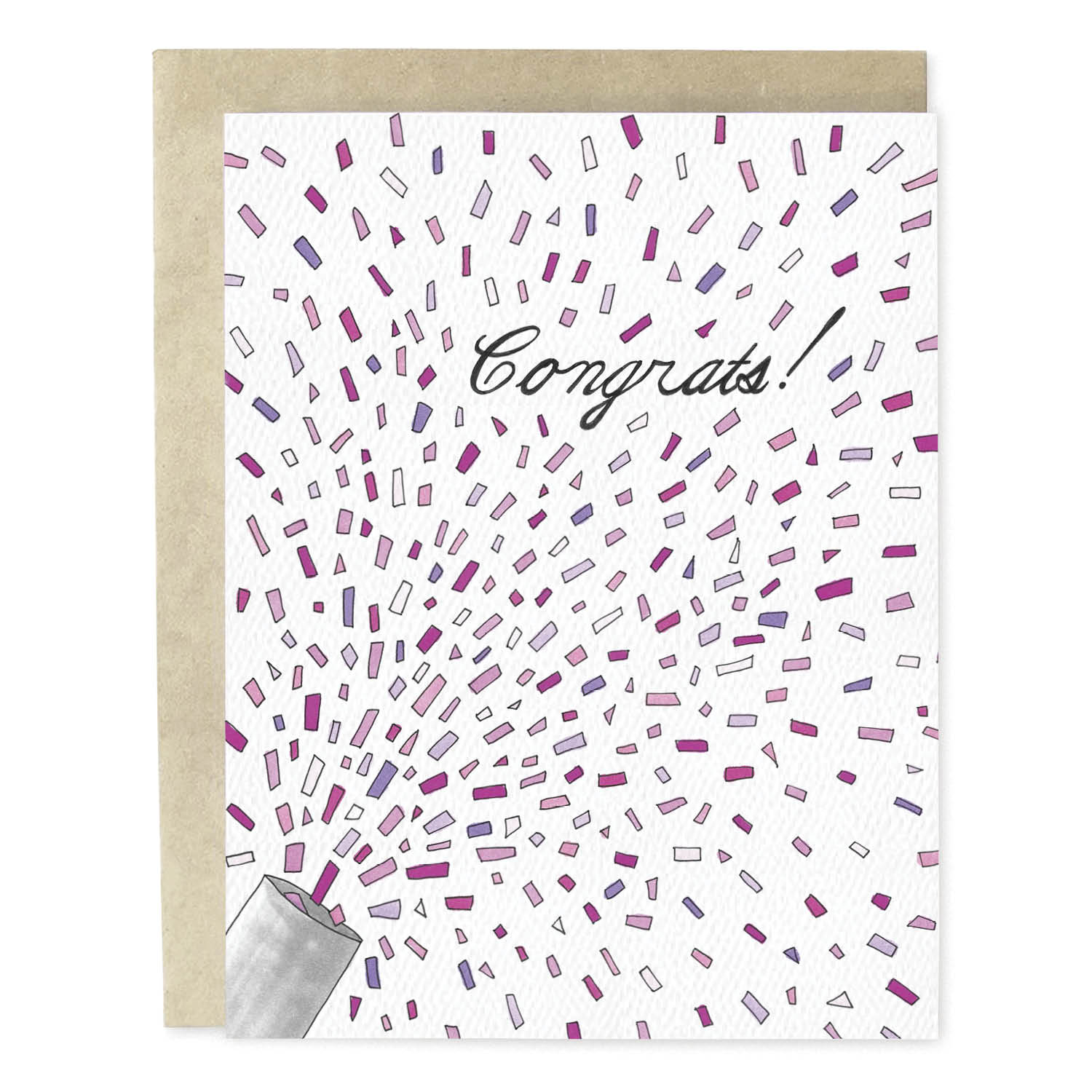 Confetti Pink New Baby Card