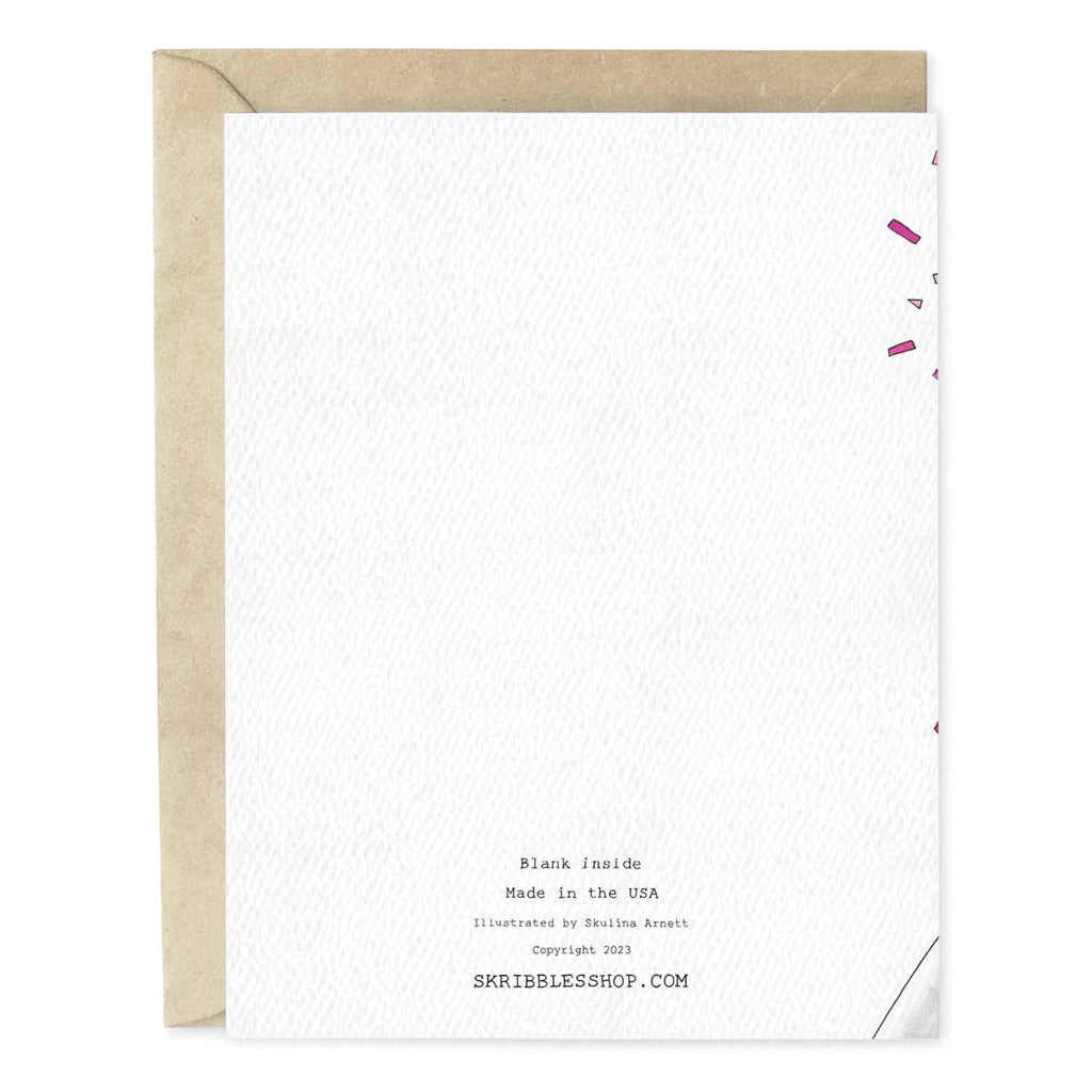 Confetti Pink New Baby Card