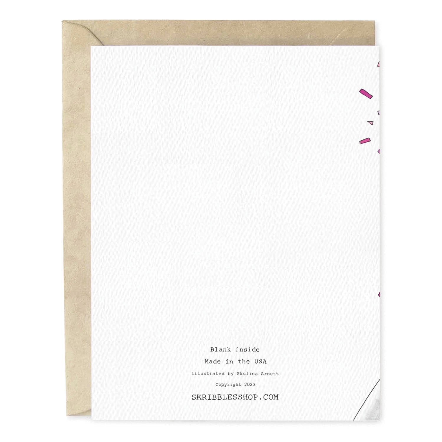 Confetti Pink New Baby Card
