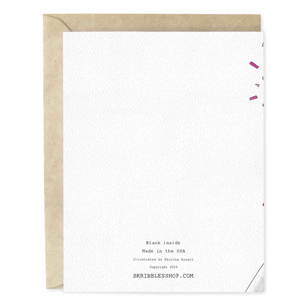 Confetti Pink New Baby Card