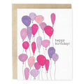 Balloons Pink Birthday Card