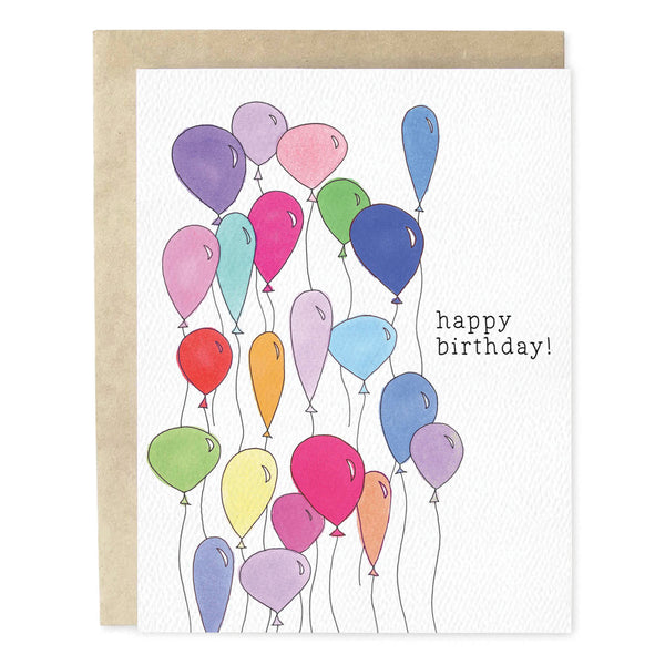 Balloons Rainbow Birthday Card