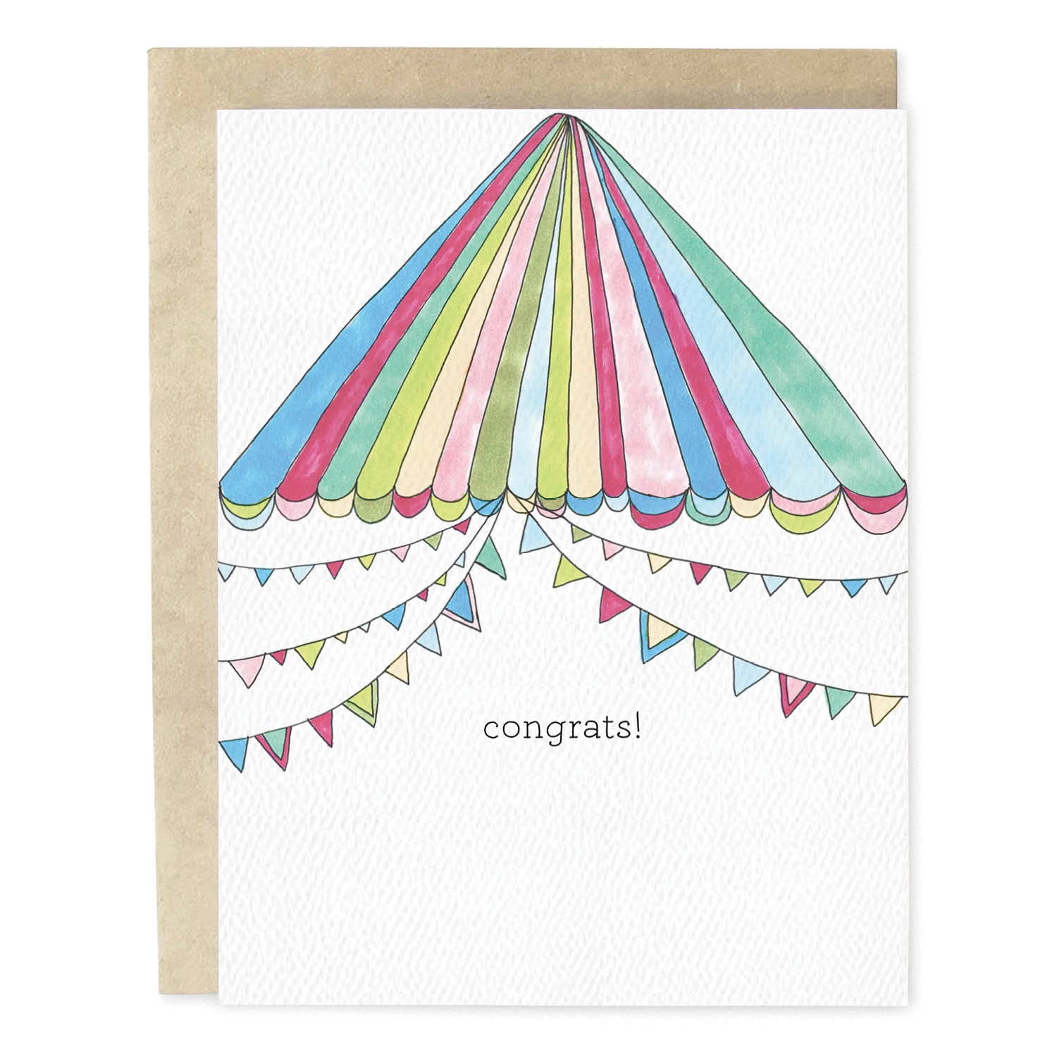Colorful Tent Congrats Card