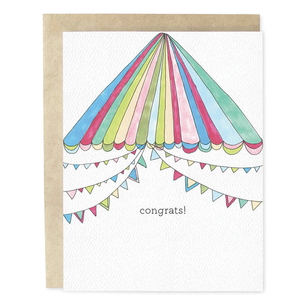 Colorful Tent Congrats Card