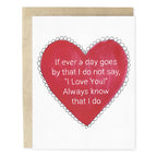 Always Know Love Card