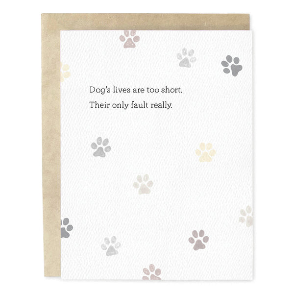 Dog's Lives Pet Sympathy Card