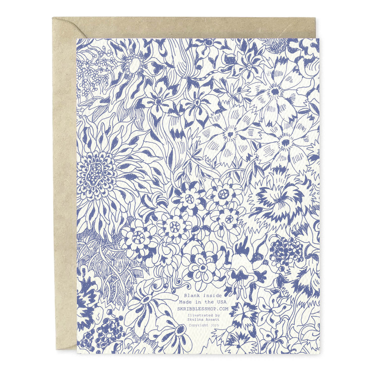 Flower Sketch Blank Card