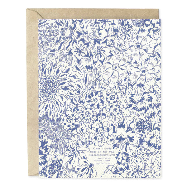 Flower Sketch Blank Card