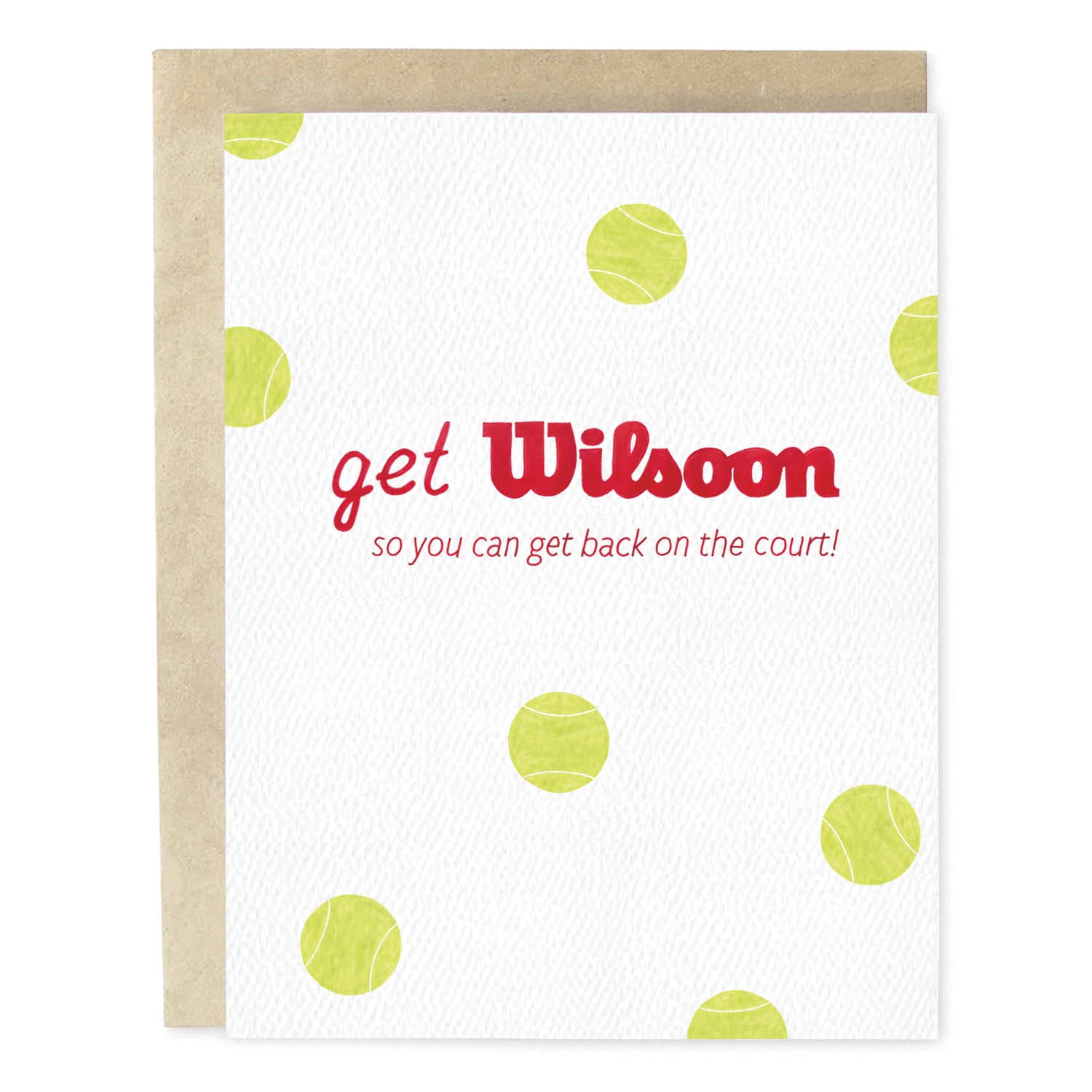 Get Wilsoon Tennis Get Well Card