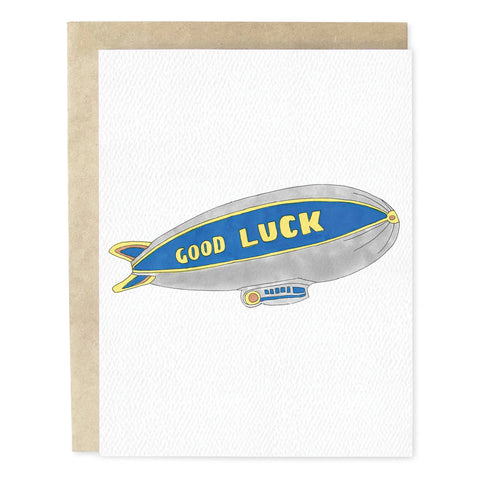 Blimp Good Luck Card