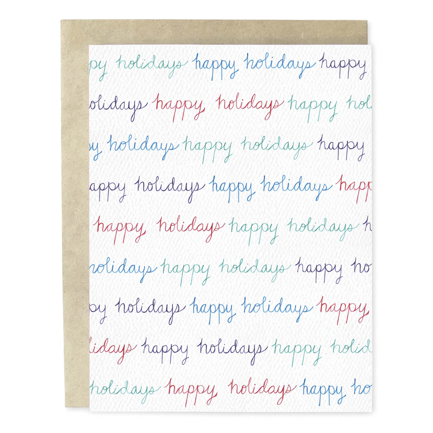 Cursive Repeat Holiday Card