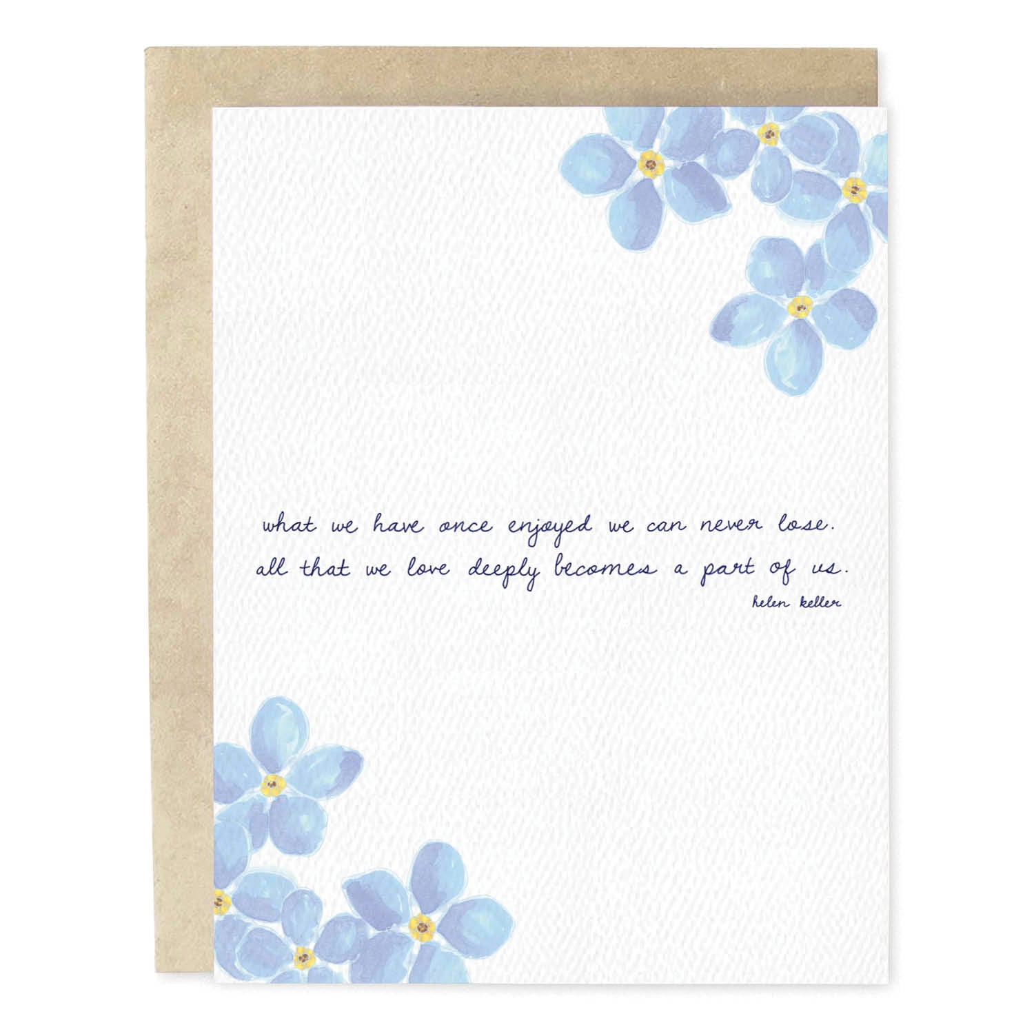 Helen Keller Sympathy Card