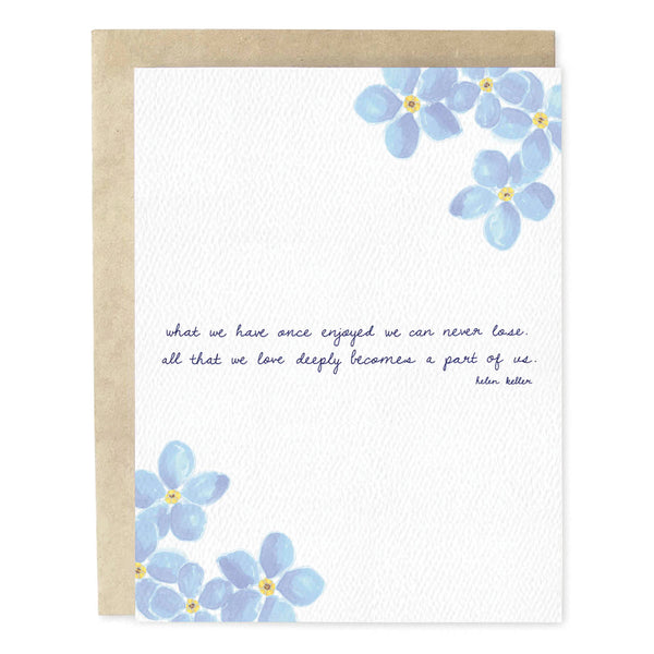 Helen Keller Sympathy Card
