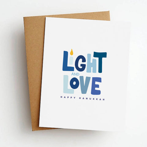 light and love hanukkah card