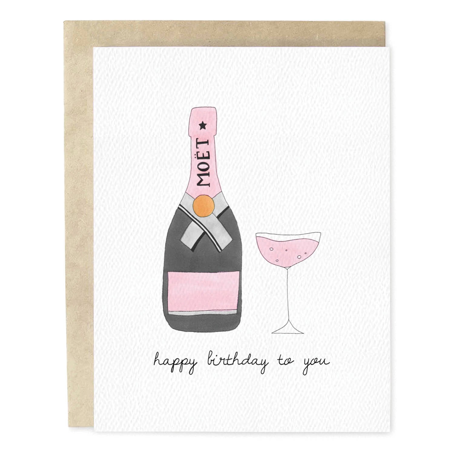Moet Champagne Birthday Card
