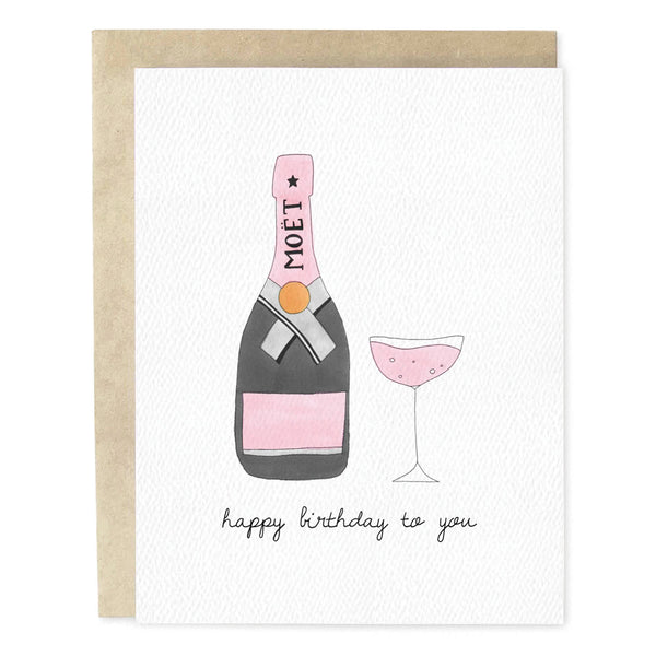 Moet Champagne Birthday Card