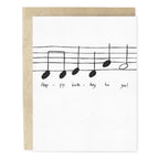 Musical Notes Birthday Card