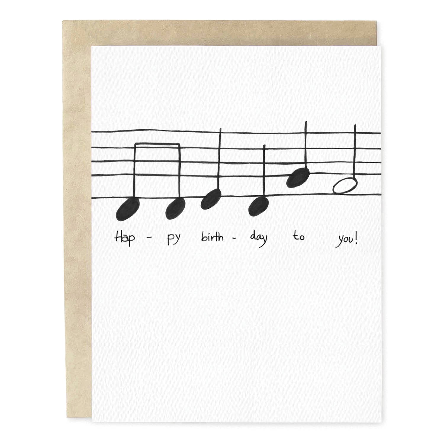 Musical Notes Birthday Card