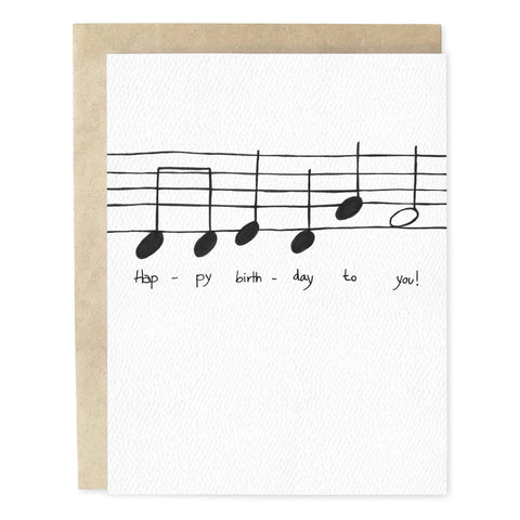 Musical Notes Birthday Card