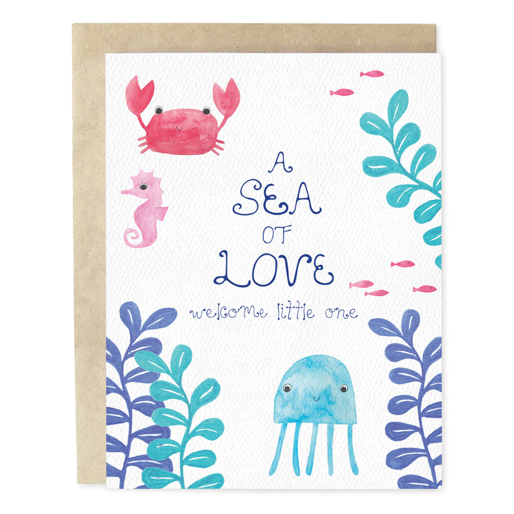 A Sea Of Love New Baby Card