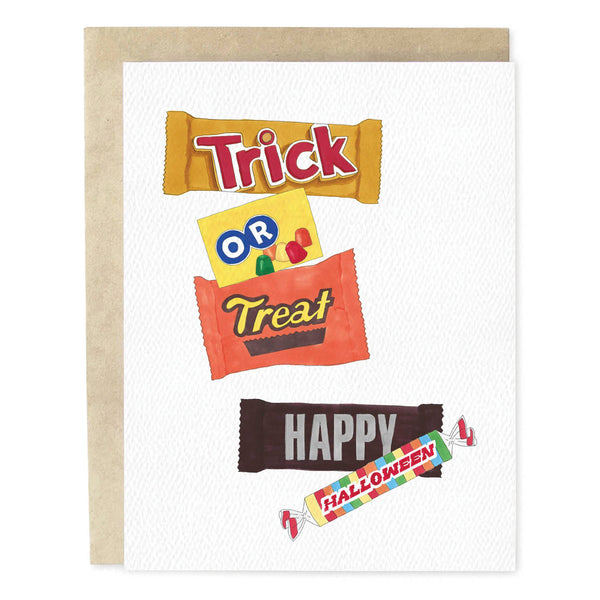 Trick Or Treat Candy Halloween Card