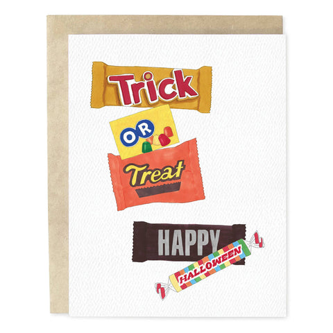 Trick Or Treat Candy Halloween Card