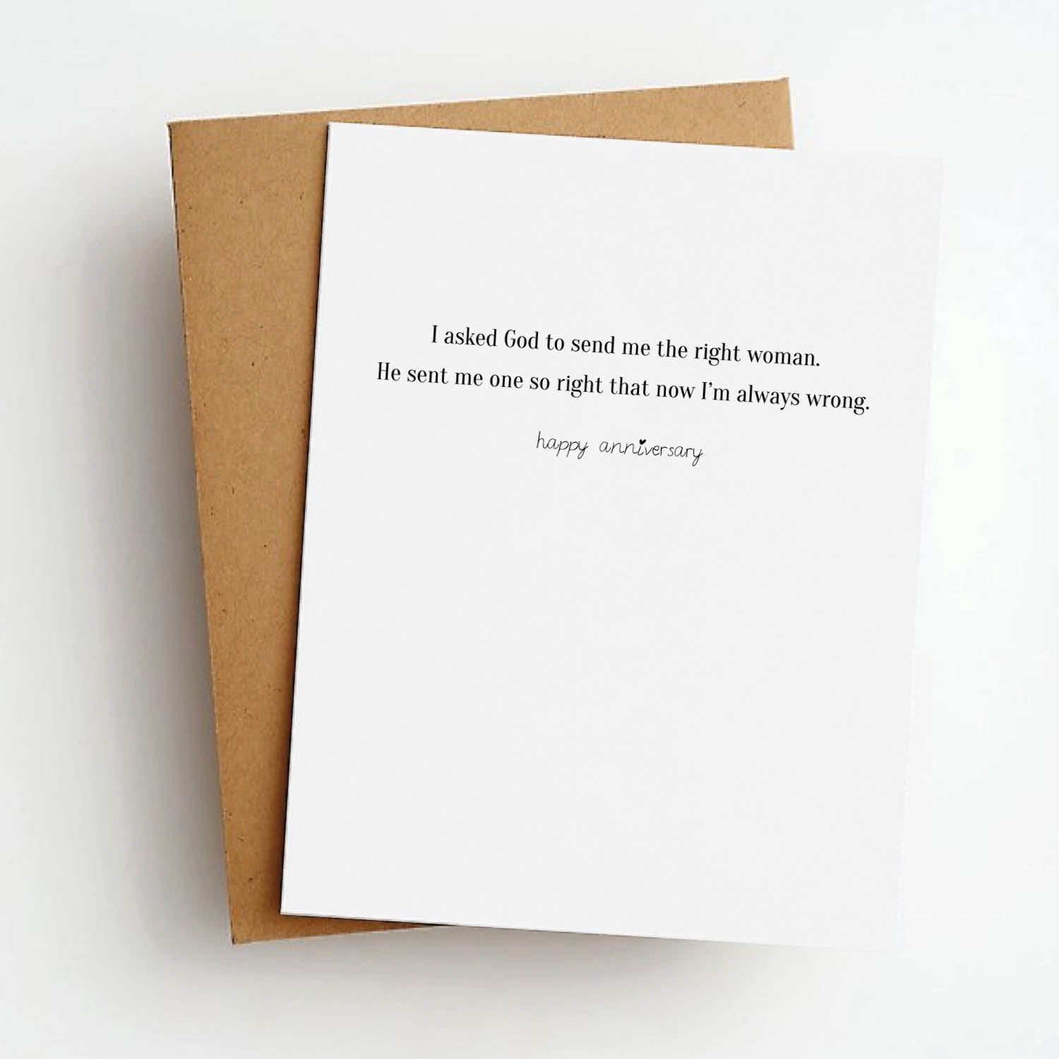 i'm always wrong funny anniversary card