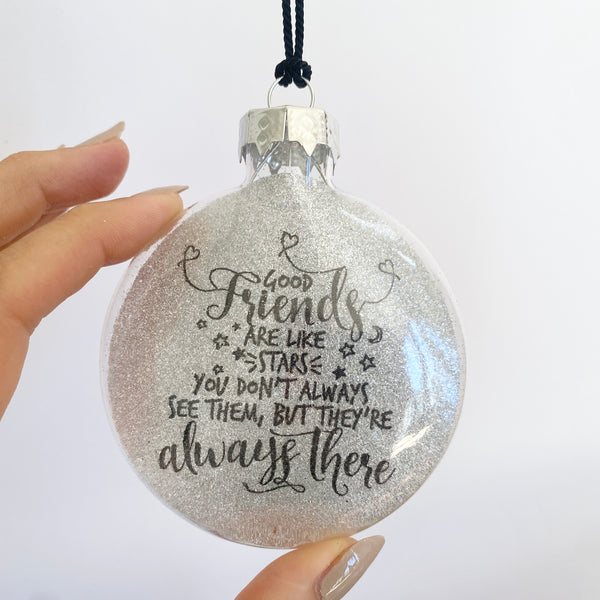 good friends are like stars (with silver glitter!)