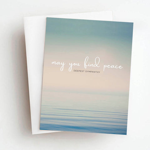 find peace sympathy card