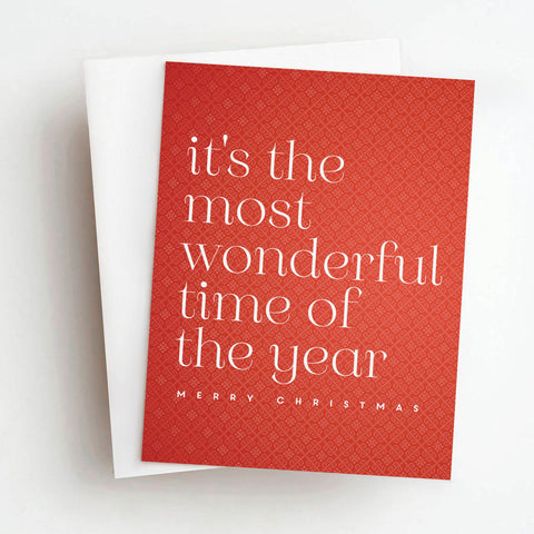 most wonderful time christmas card