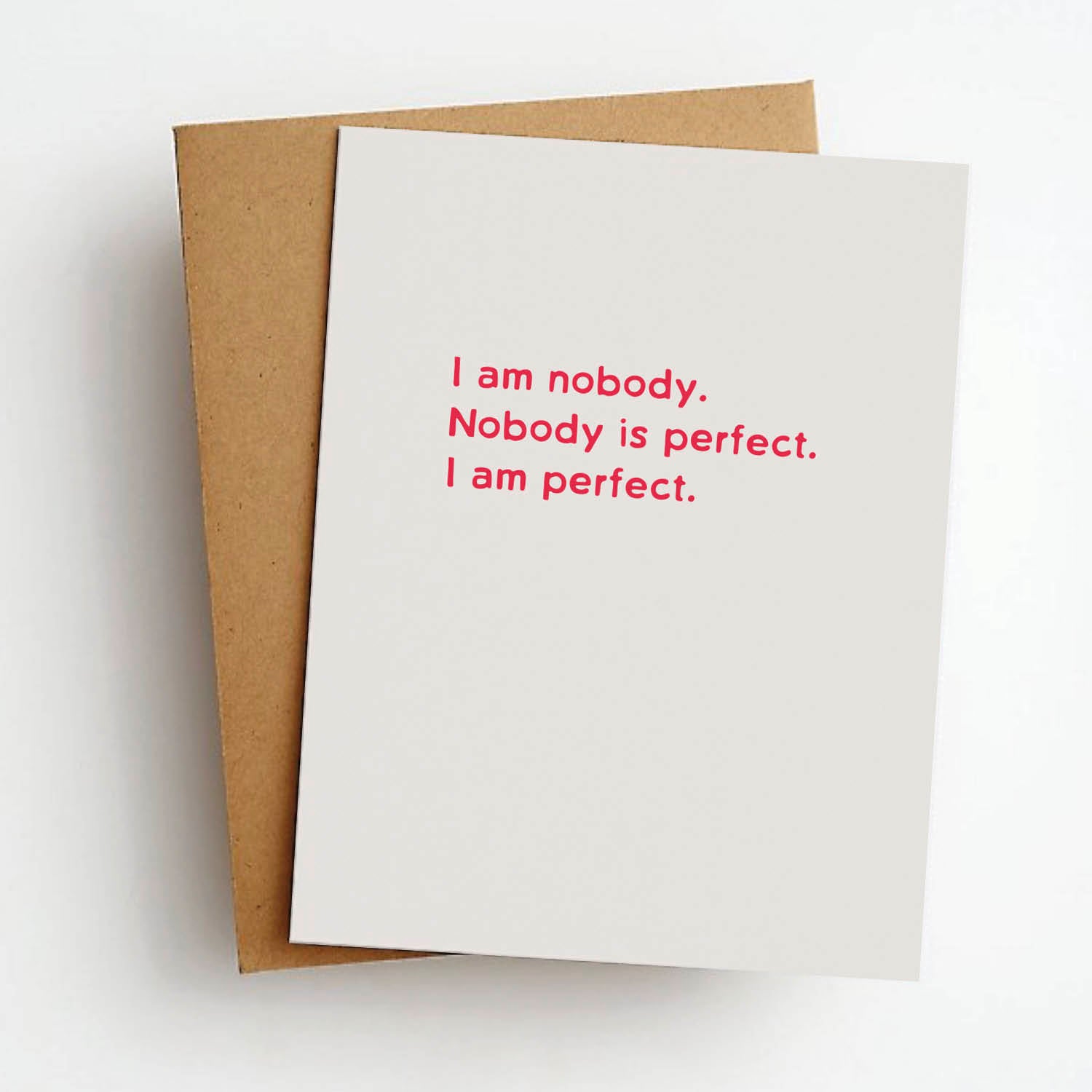 nobody is perfect