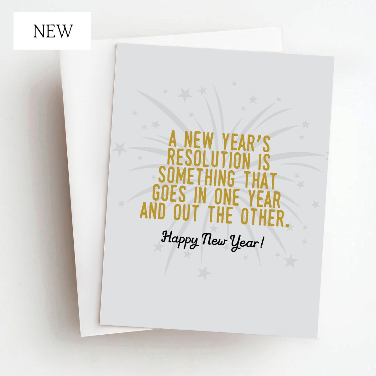 in one ear new years card