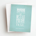 path trail quote graduation card