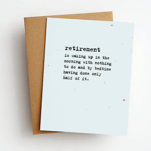 nothing to do retirement card