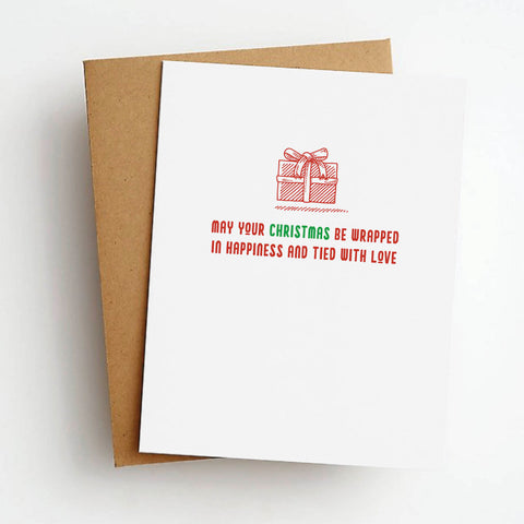 wrapped in happiness christmas card