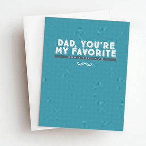 don't tell mom father's day card