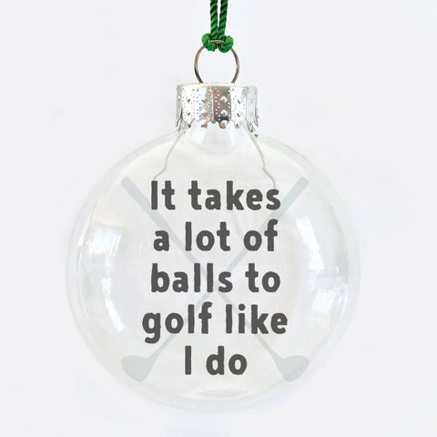 takes a lot of balls to golf