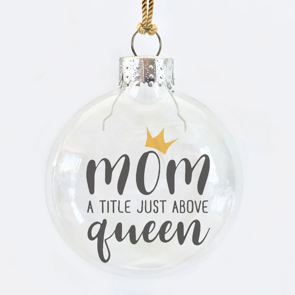 Mom Glass Ornament