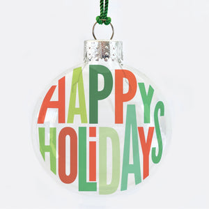 happy holidays block letters
