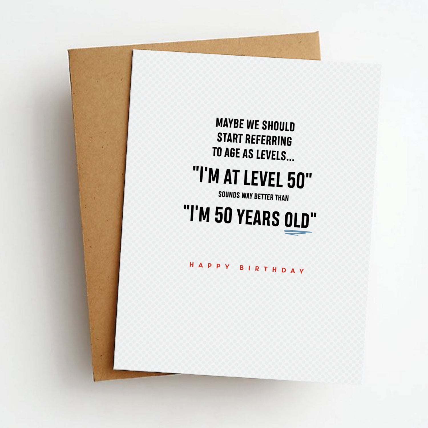 level 50 bday card