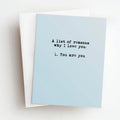 list of reasons