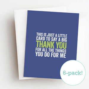 little big thank you cards (6-pack!)